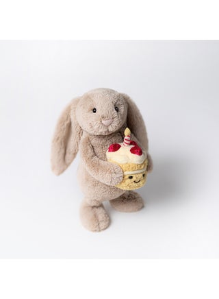 Amuseables Bashful Beige Bunny 'Birthday, Soft Stuffed Toy, Valentine’s Gift for Kids & Adults, Collectible Jellycat, 23cm - view 5